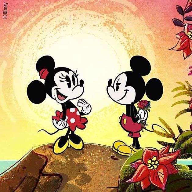 Minnie en Mickey Mouse online puzzel