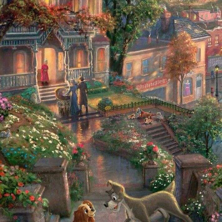 The Lady and the Tramp sliding puzzle online