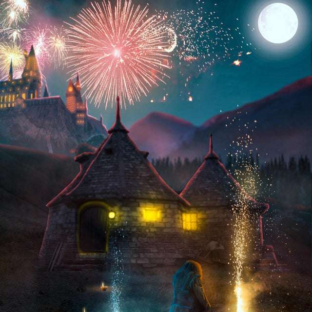 Frohes neues Jahr Hogwarts Schiebepuzzle online