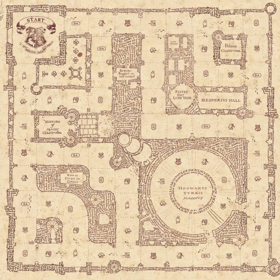 Marauderova mapa posuvné puzzle online