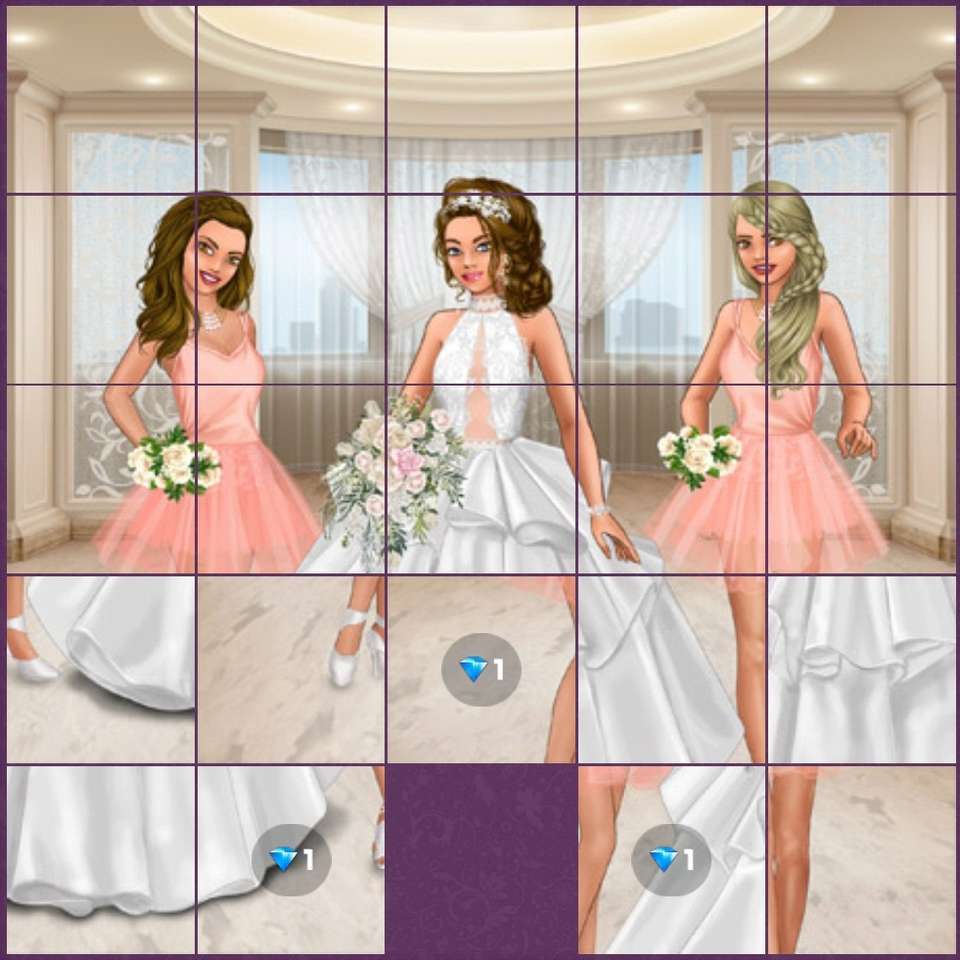 γυναικείο δημοφιλές παιχνίδι παζλ γάμου συρόμενο παζλ online