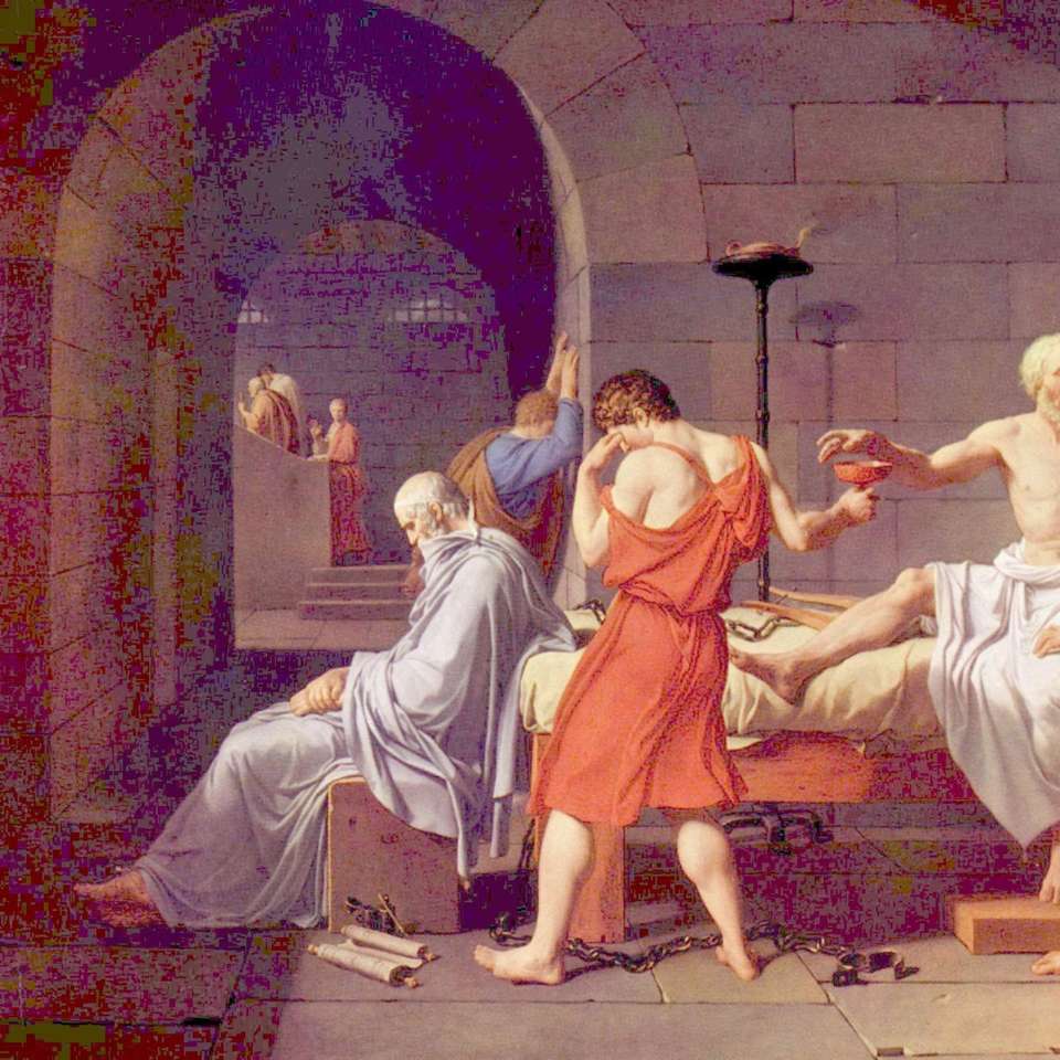 DE DOOD VAN SOCRATES - JACQUES-LOUIS DAVID online puzzel