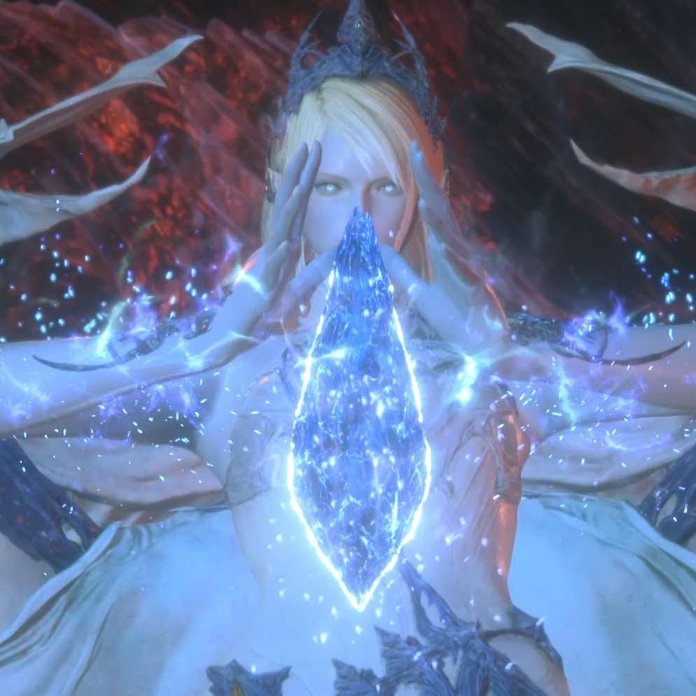 Final Fantasy 16 Shiva roept kristal op online puzzel