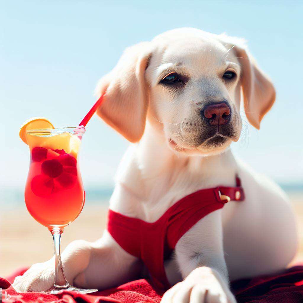 Cachorrinho na praia puzzle online