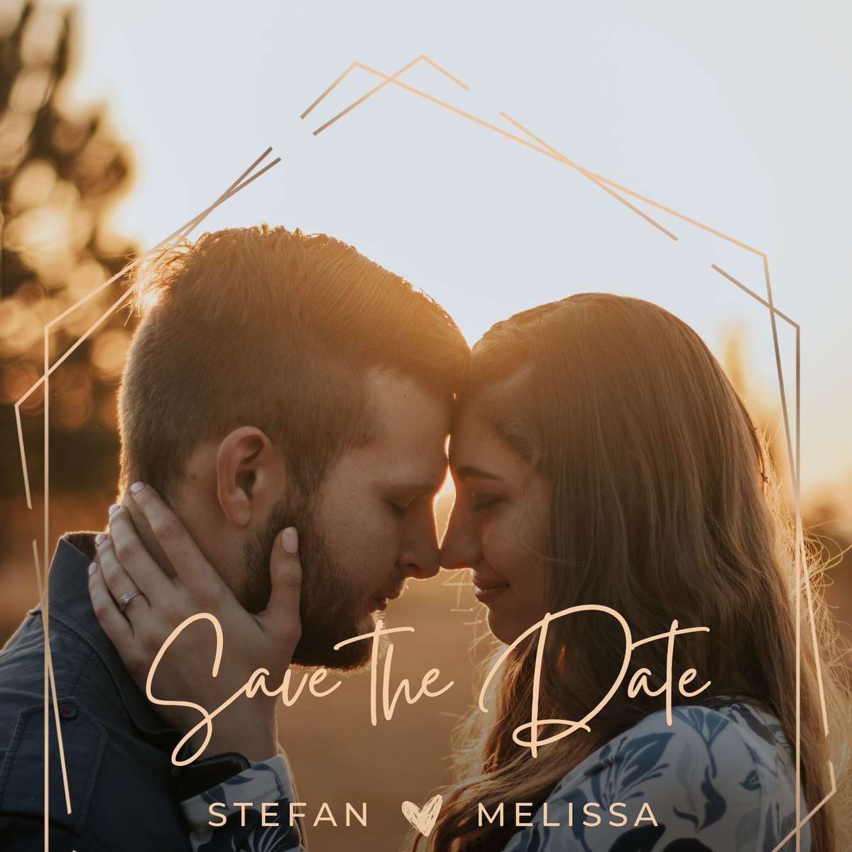 Stefan e Melissa - Save the Date puzzle deslizante online