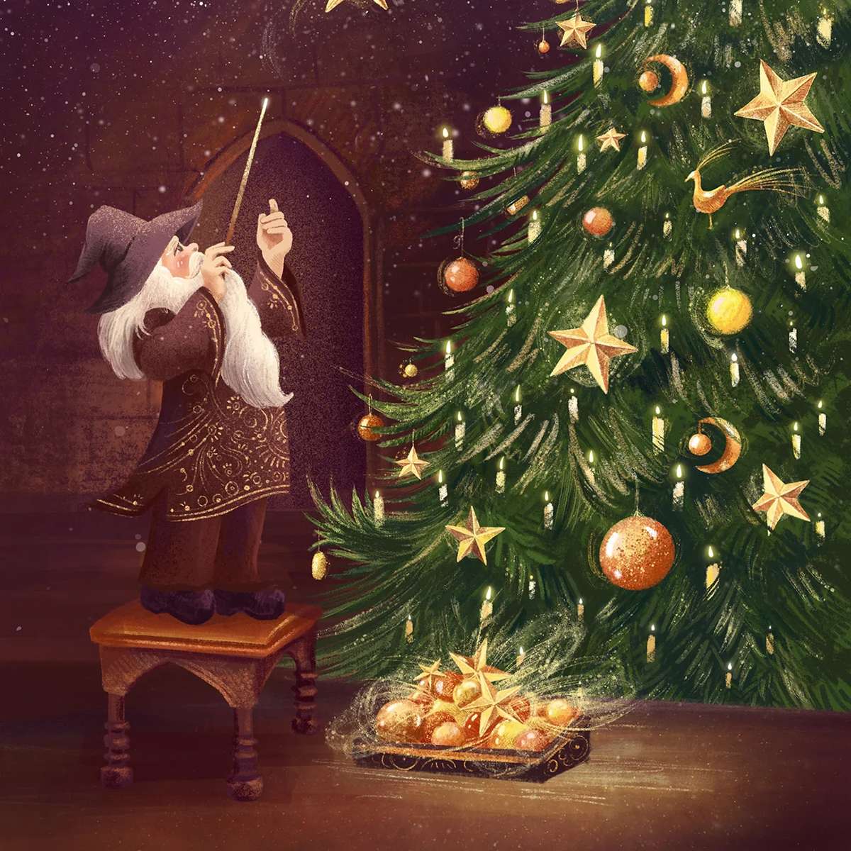 Zdobení vánočního stromu online puzzle