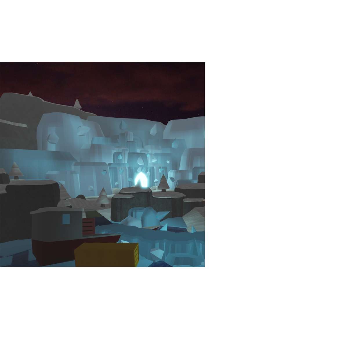 Świecący lodowiec puzzle online