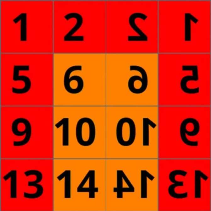 Oznacz bieg wsteczny 4x4 puzzle przesuwne online