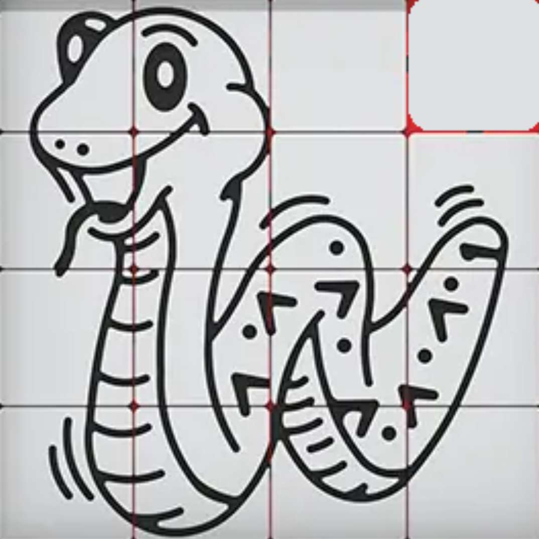 Schlangenrätsel Schiebepuzzle online