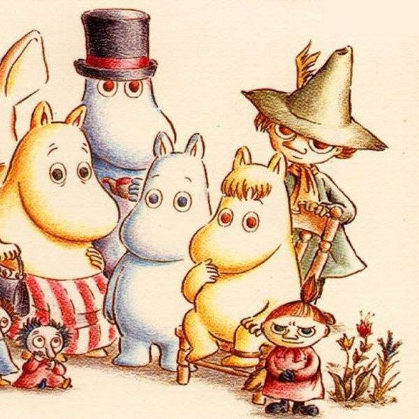 Moomin family sliding puzzle online