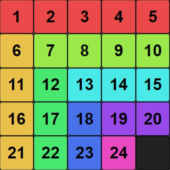 5x5 Fringe3 puzzle online