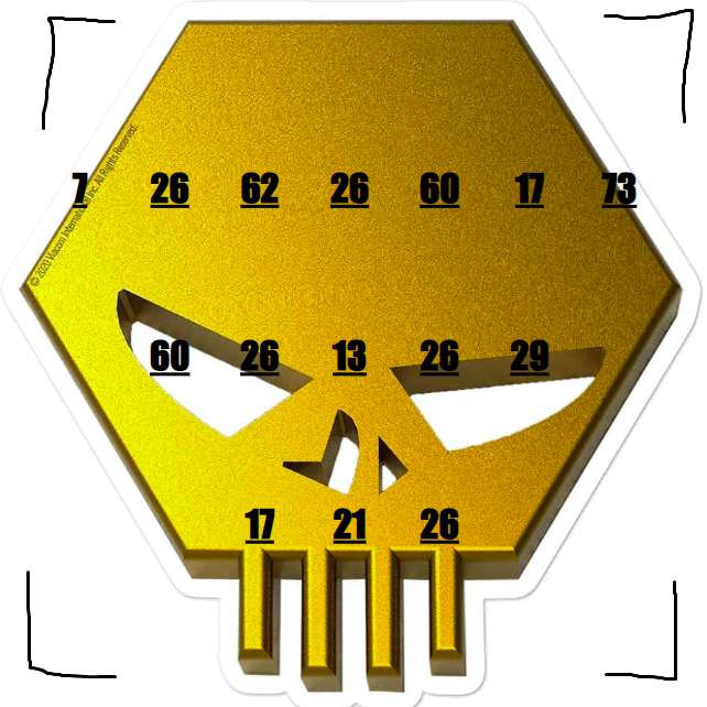 Skull and numbers puzzle online puzzle