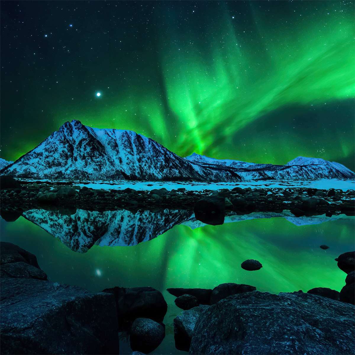 Aurora boreale puzzle scorrevole online