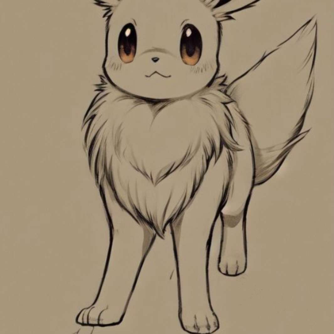 Eevee tekening schuifpuzzel online