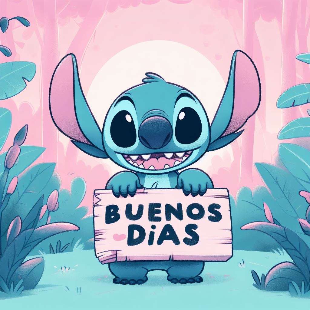 Stitch buenos días rompecabezas en línea