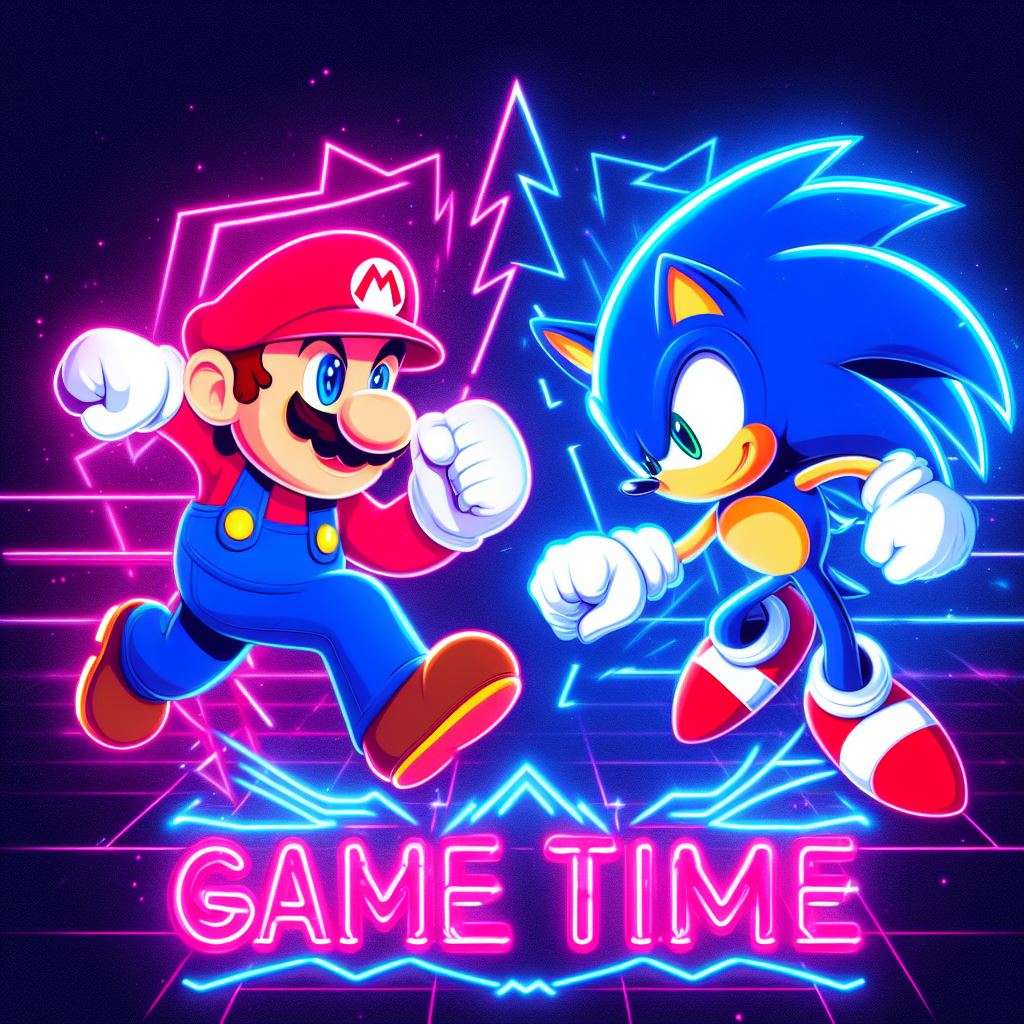 Mario versus Sonic schuifpuzzel online