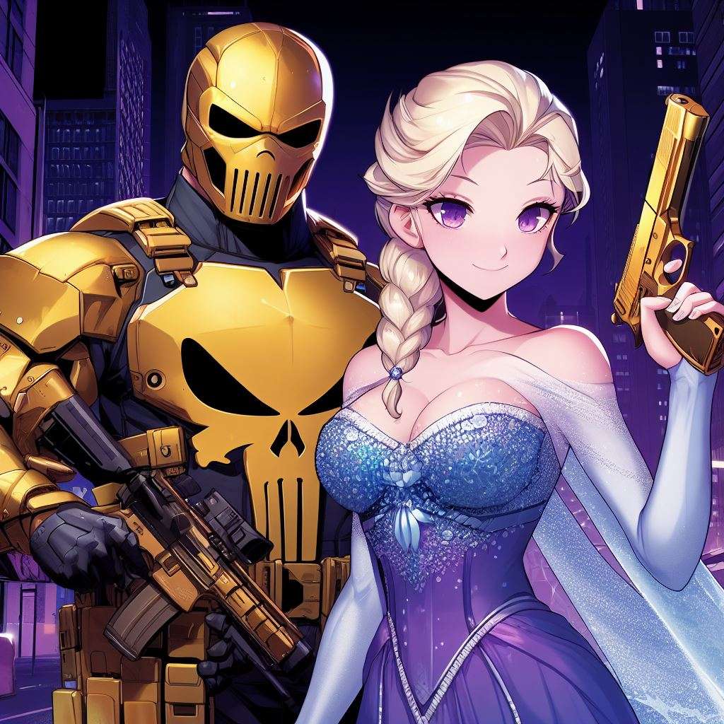 Punisher en Elsa online puzzel