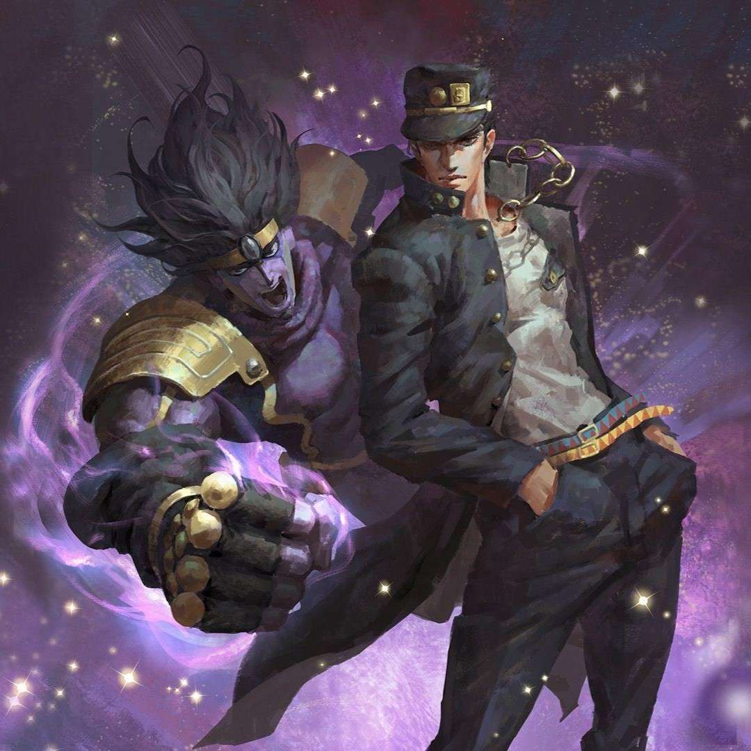 jotaro kujo, gwiazda platynowa jjba p3 puzzle online