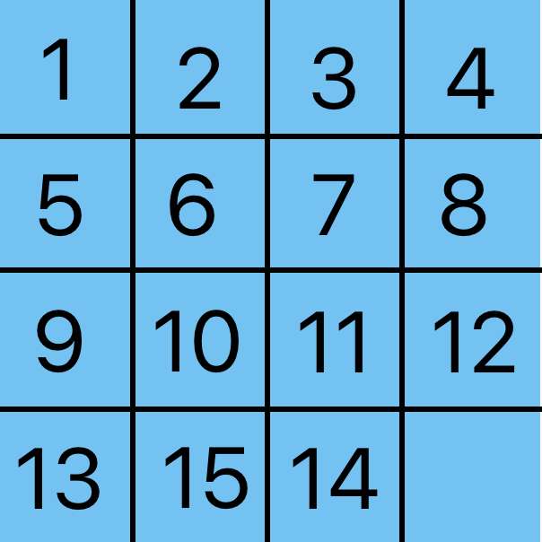 14 15 puzzle online puzzle