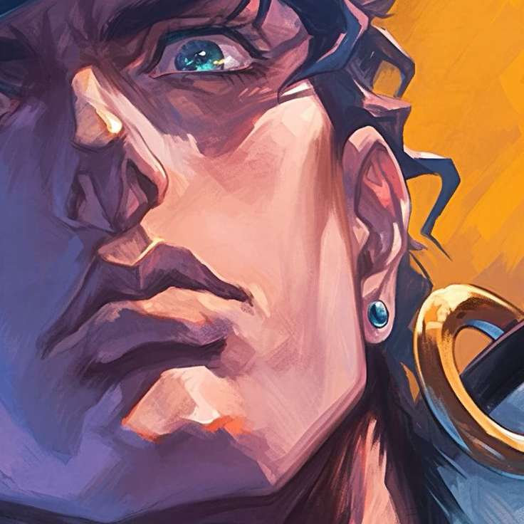 jotaro kujo p3 jjba fanart rompecabezas en línea