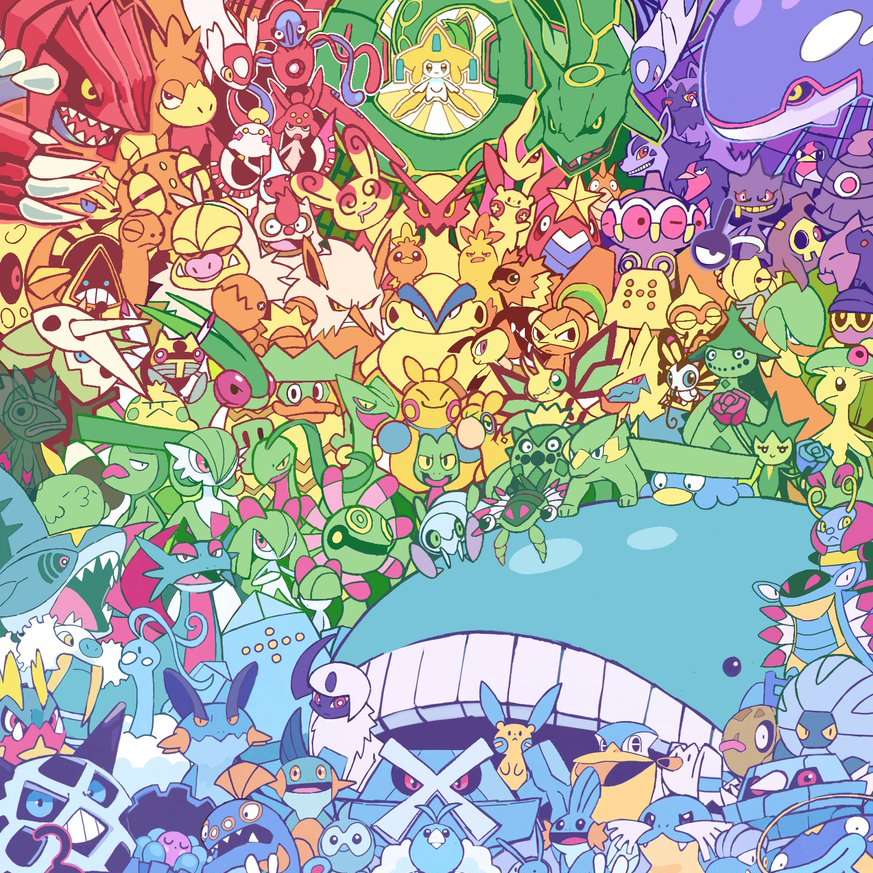 Pokemony Gen 3 puzzle online