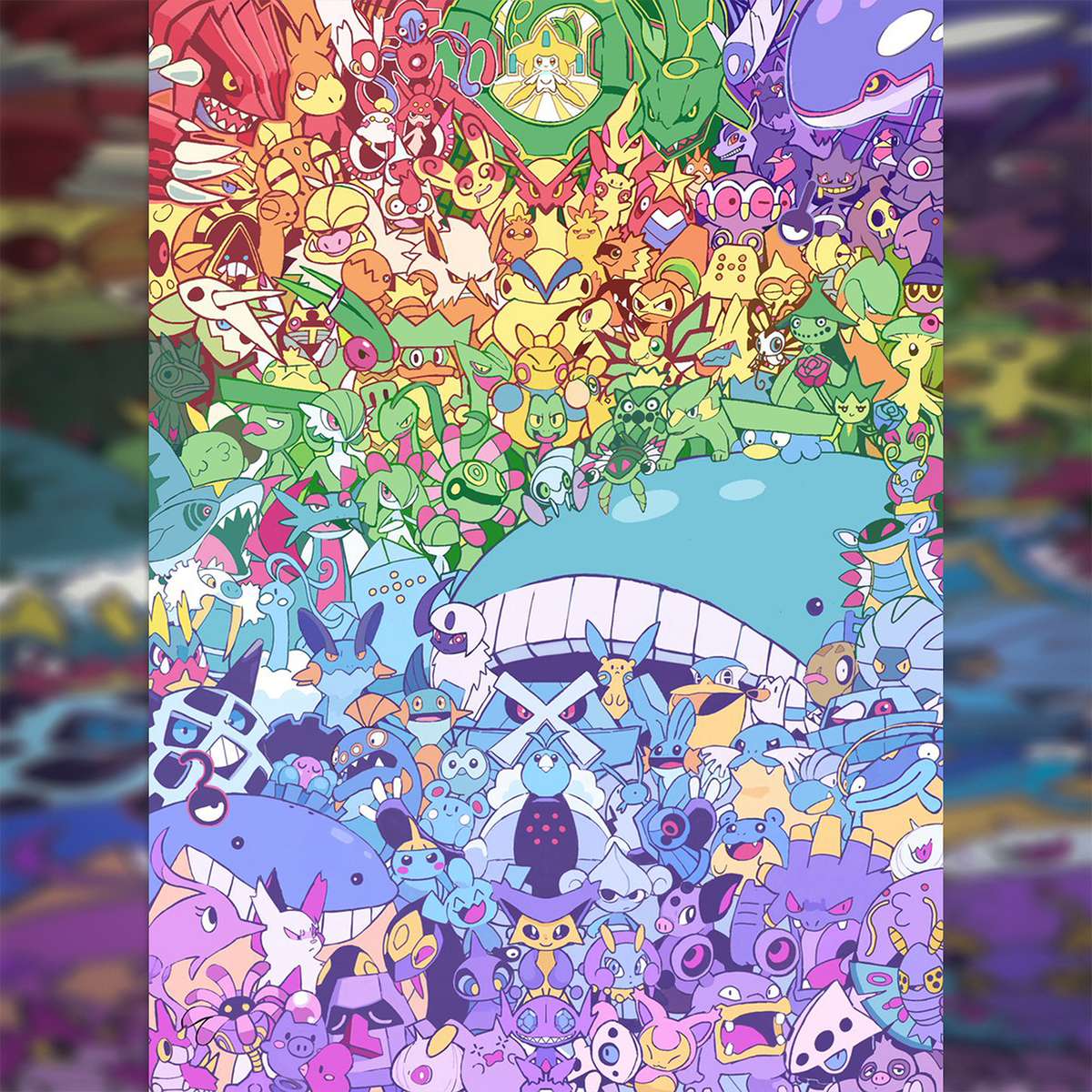 Pokémony trzeciej generacji puzzle przesuwne online