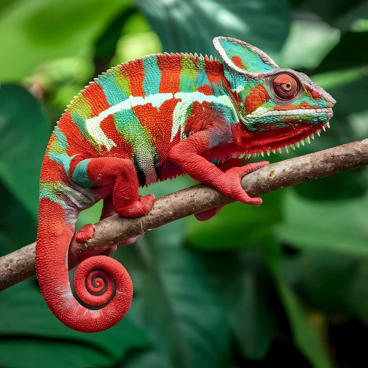 caméléon, lézard, coloré, animaux, reptiles, c puzzle en ligne