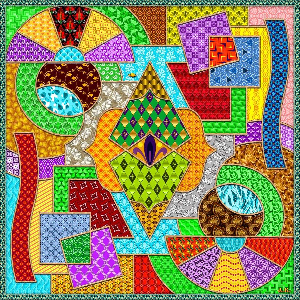 Collage multicolore puzzle online