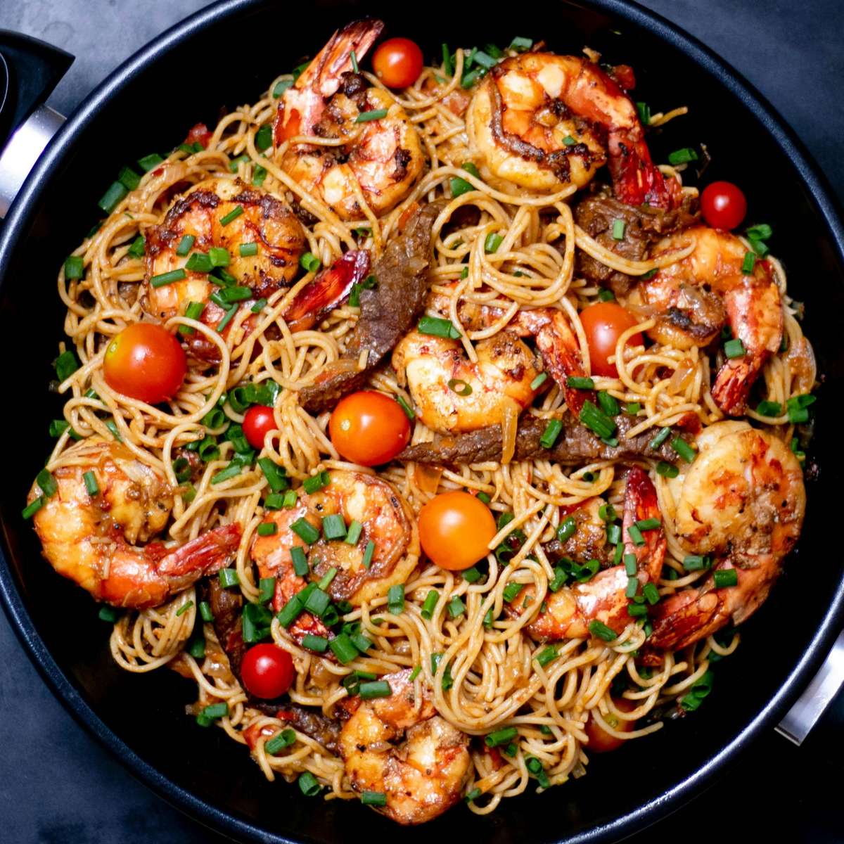 shrimp scampi in a pan sliding puzzle online