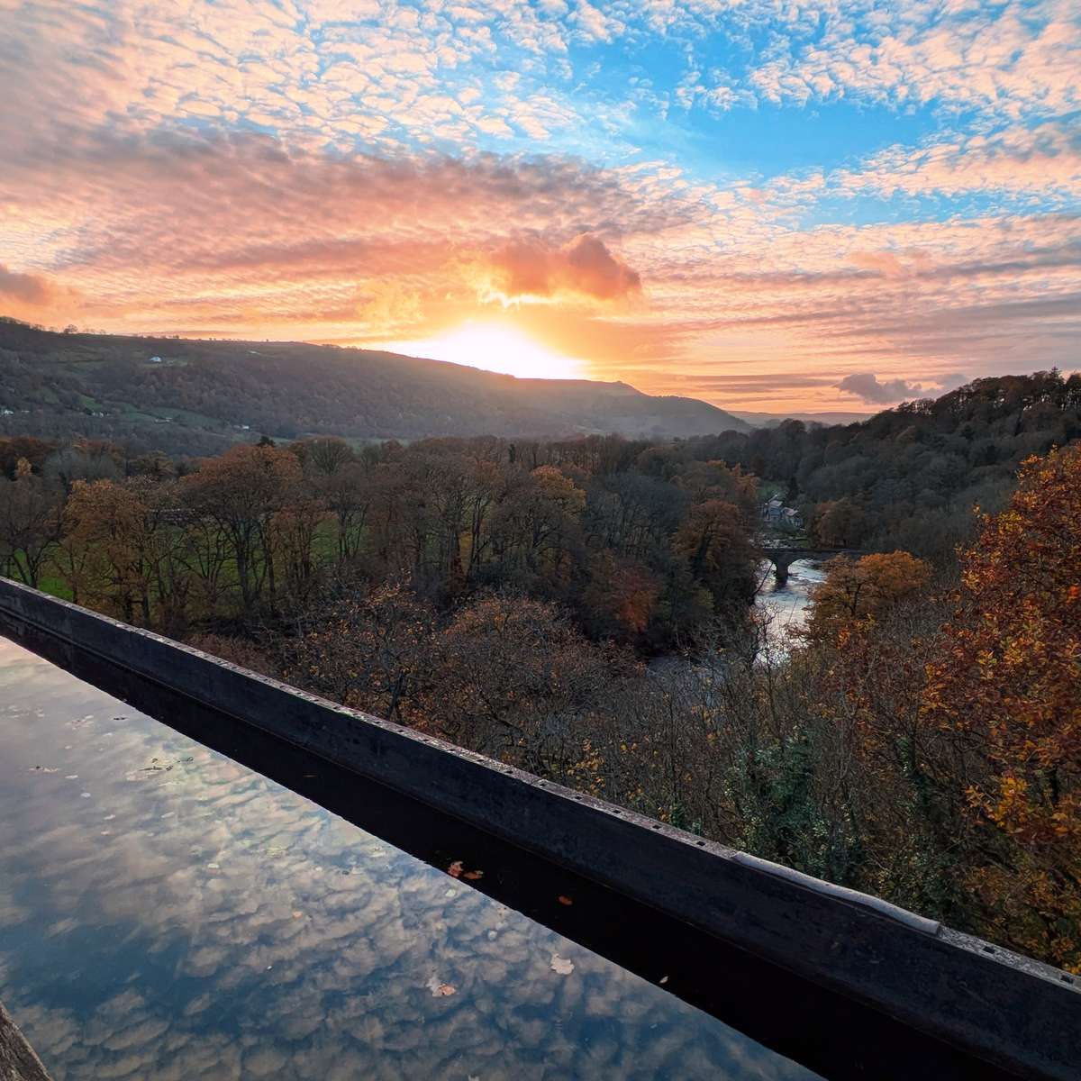 Aquaduct zonsondergang online puzzel