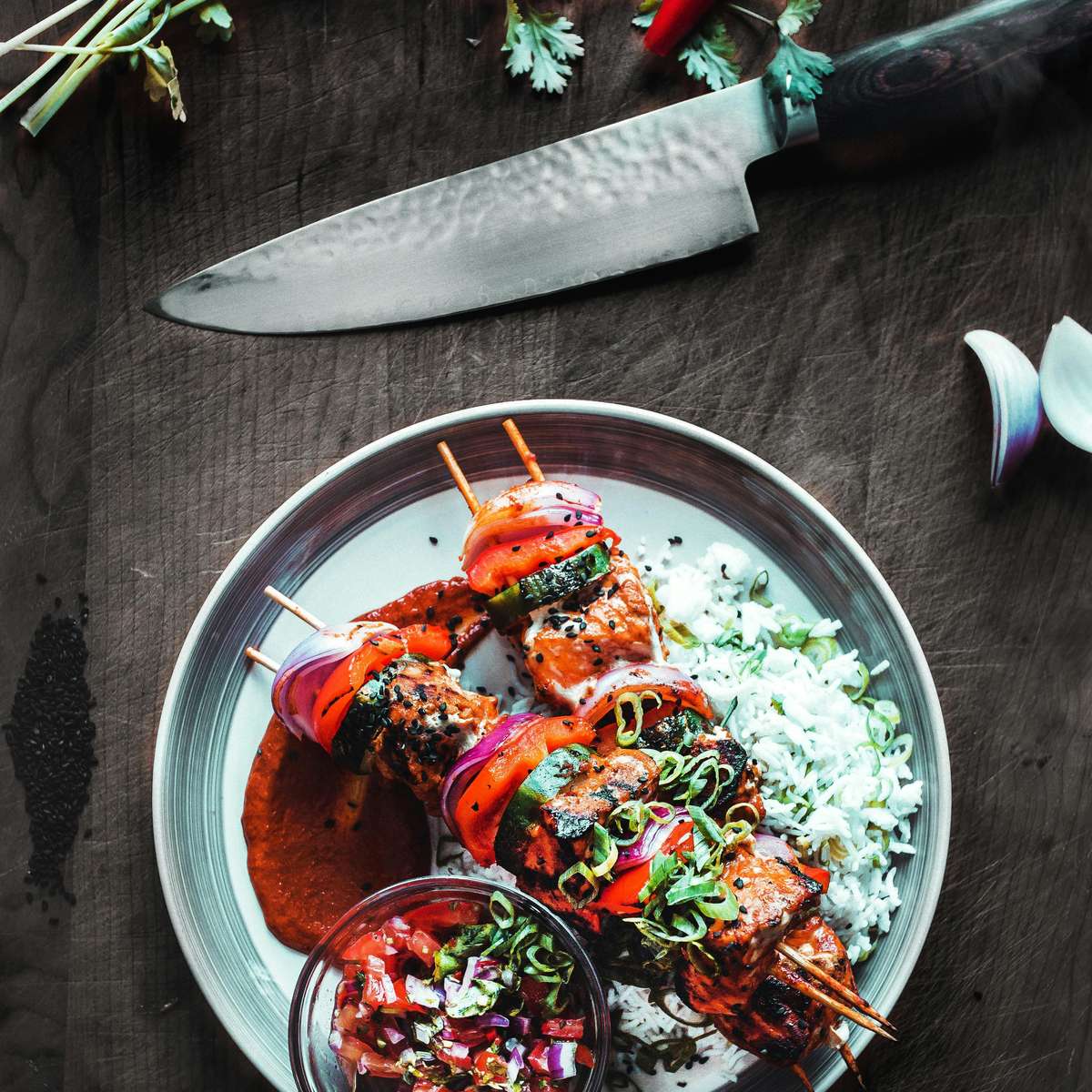 Kebab a rýže posuvné puzzle online