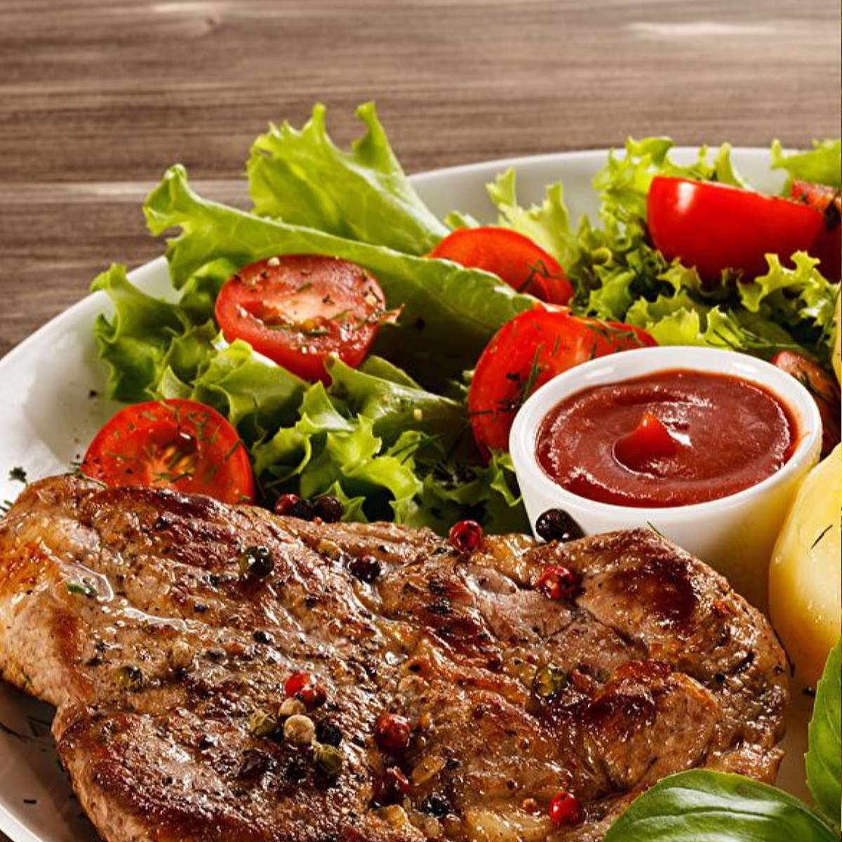 Dîner de steak puzzle en ligne