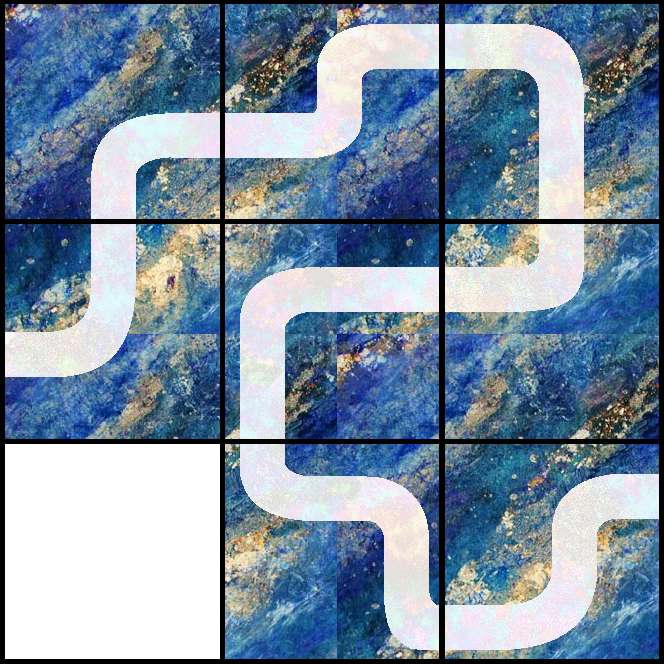 ヘビのタイル スライディングパズル・オンライン