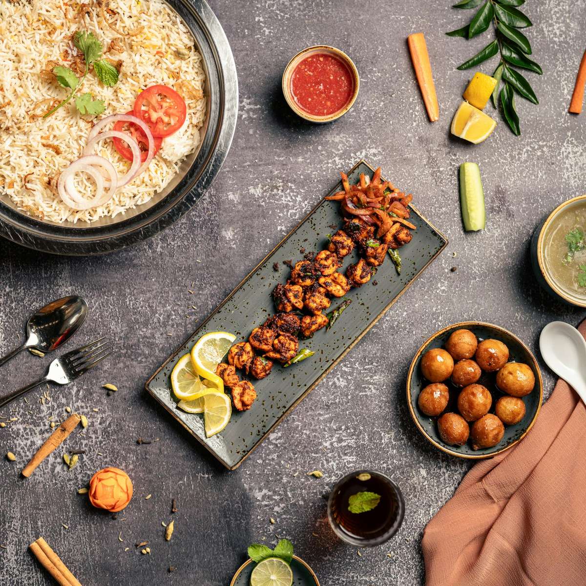 Moroccan dinner sliding puzzle online