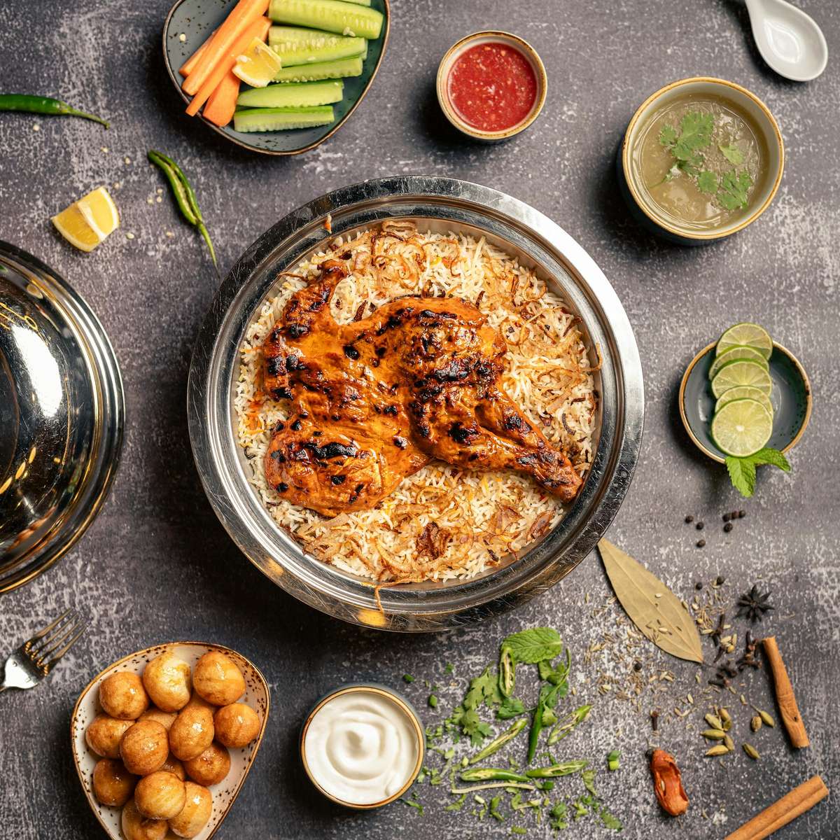 インド料理の盛り合わせ オンラインパズル