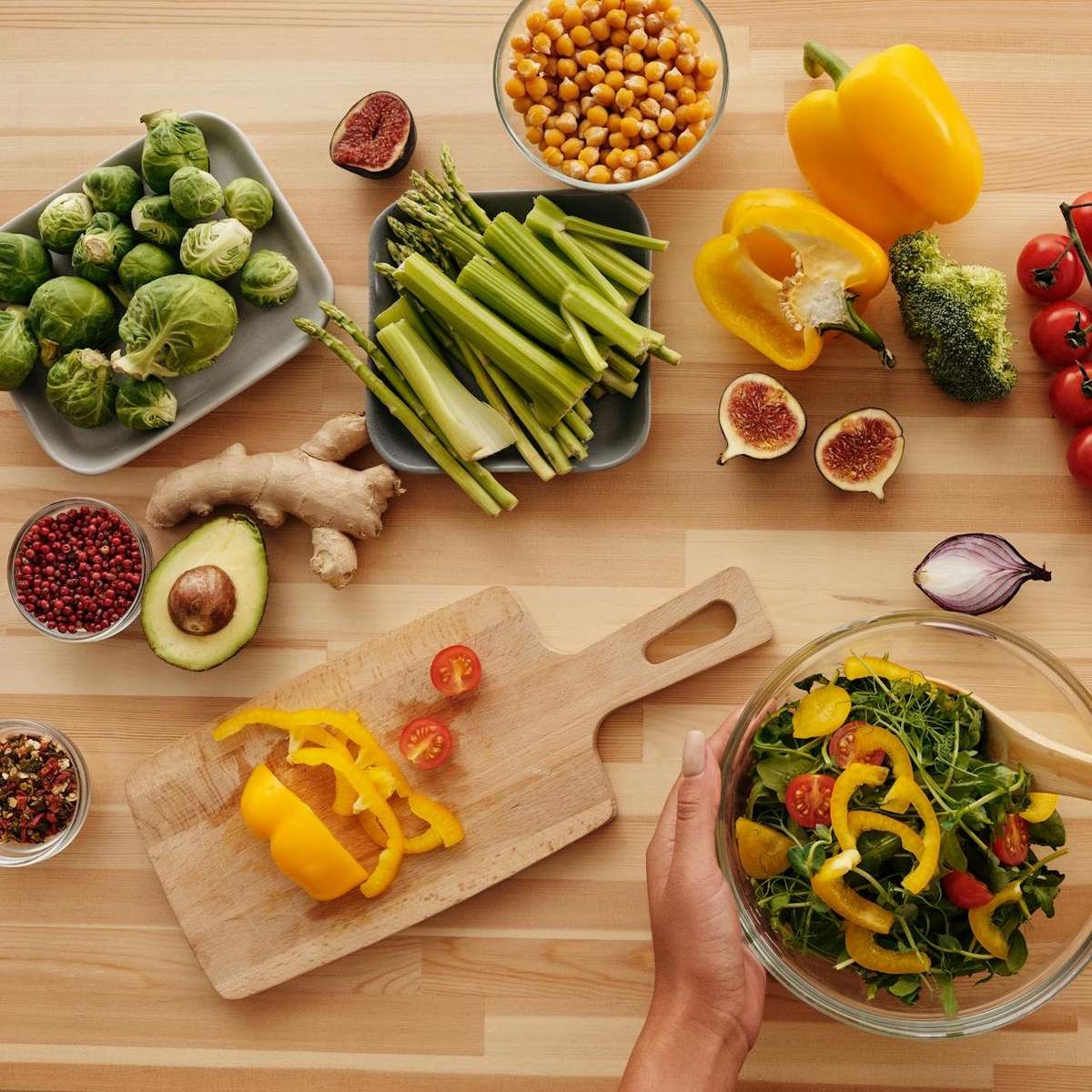 Свежие ингредиенты для салата онлайн-пазл