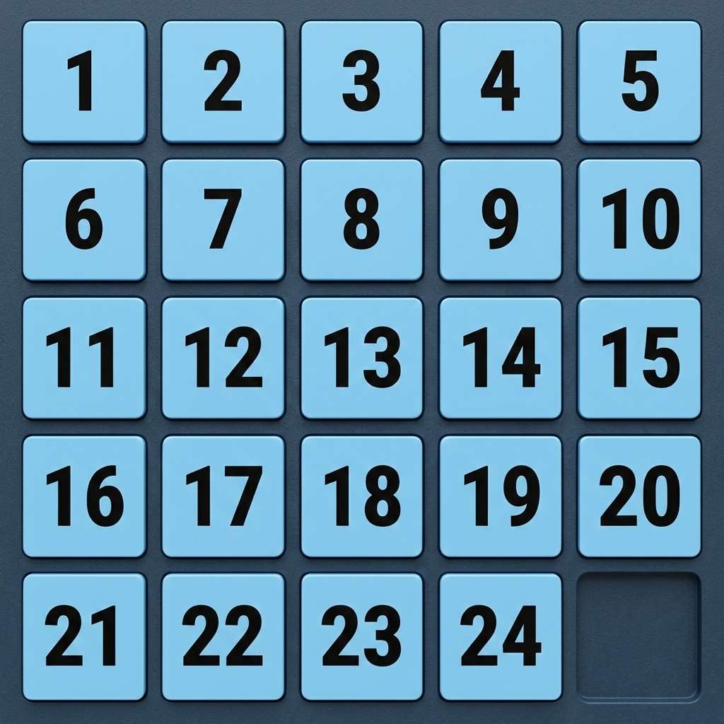 Quebra-cabeça deslizante clássico 5x5 puzzle online