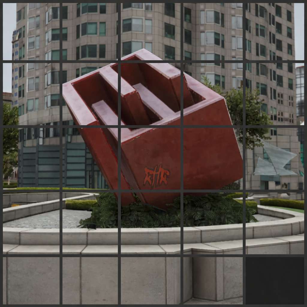 un cube rouge puzzle en ligne