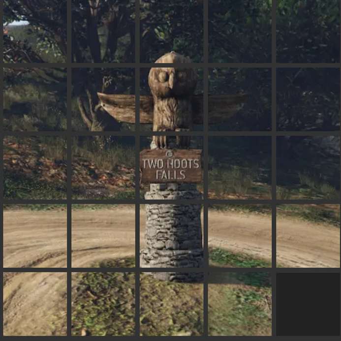 een vogelstandbeeld schuifpuzzel online