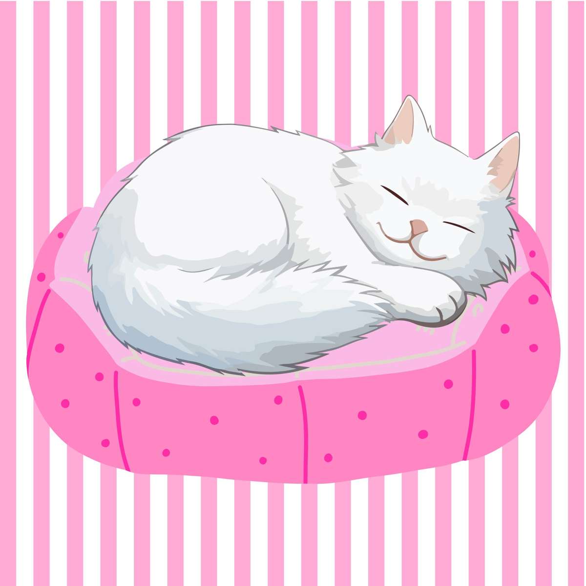 sovande katt glidande pussel online