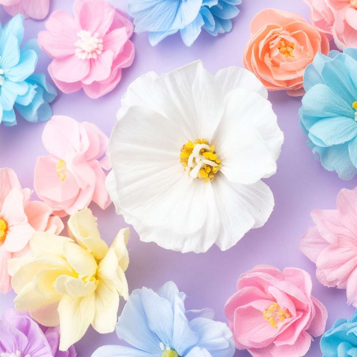 Παστέλ λουλούδια online παζλ